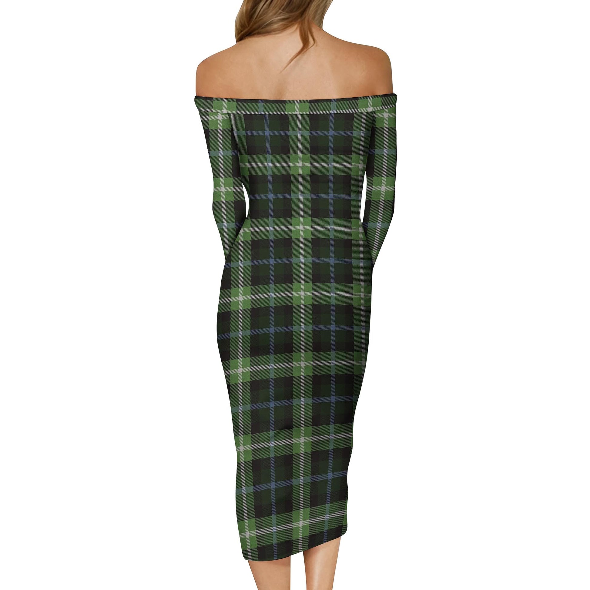 Rodger Tartan Off Shoulder Lady Dress - Tartan Vibes Clothing