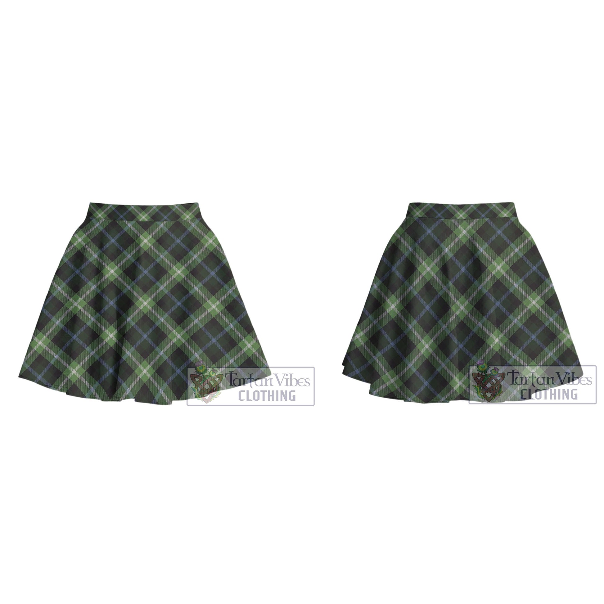 Rodger Tartan Women's Plated Mini Skirt Cross Style - Tartan Vibes Clothing