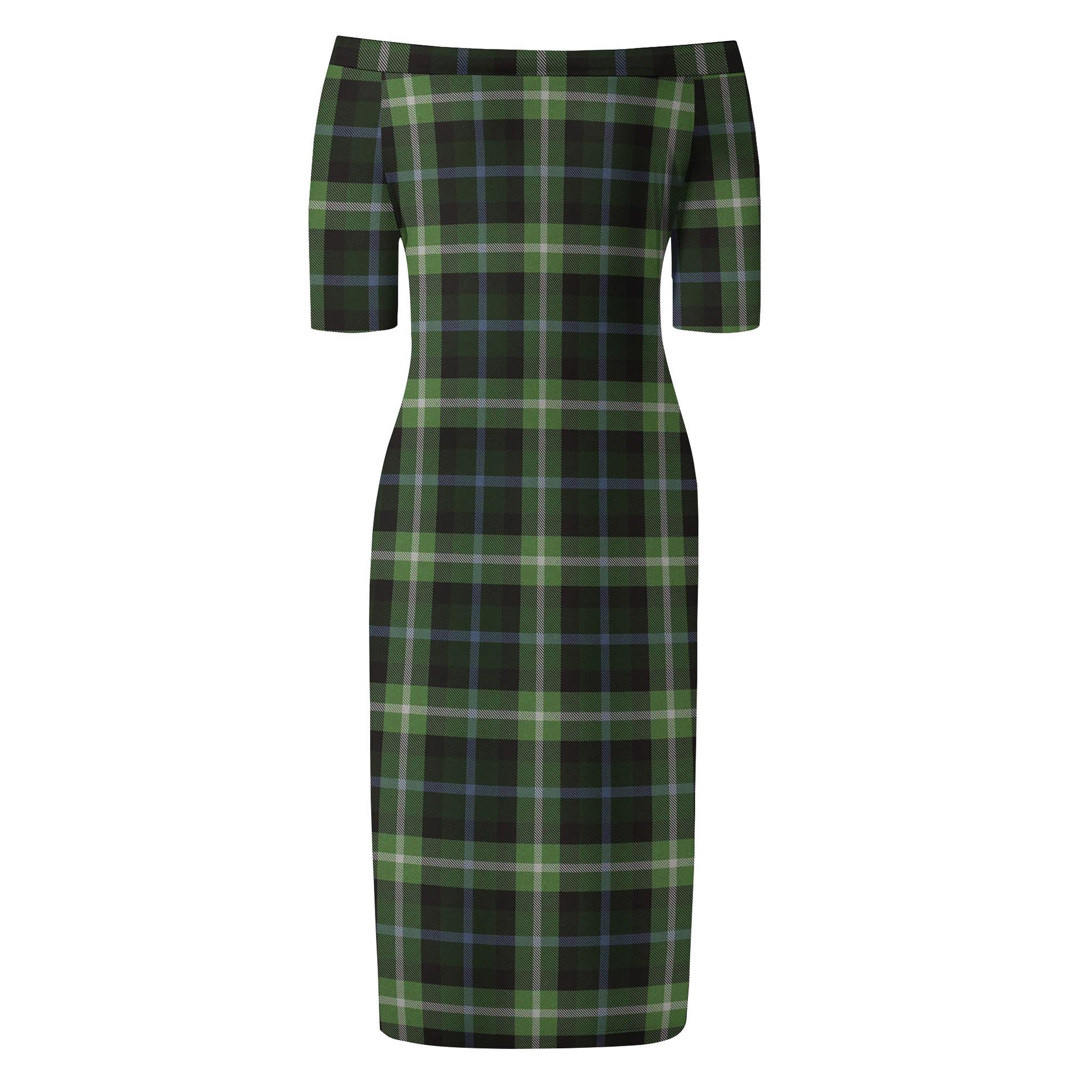 Rodger Tartan Off Shoulder Lady Dress - Tartan Vibes Clothing