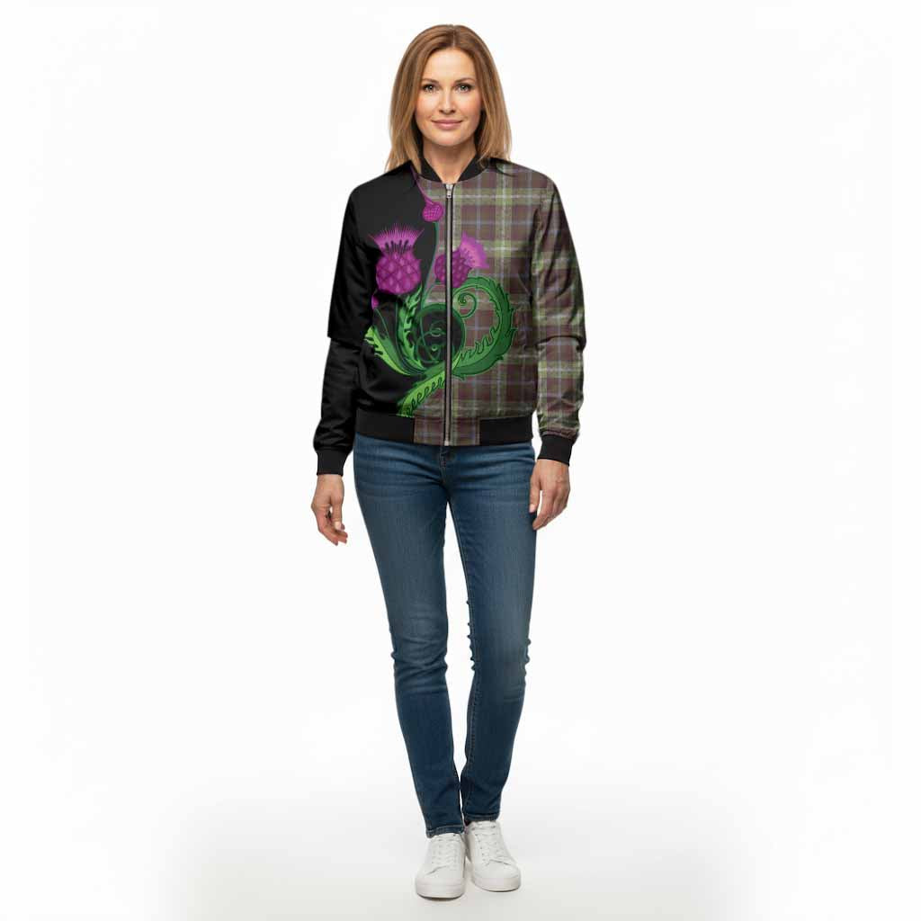 Rodger Tartan Bomber Jacket Traditional Scottish Thistle