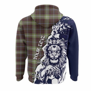 Rodger Tartan Scottish Hoodie Angry Lion With Soccer Ball Style