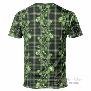 Rodger Tartan T-Shirt Seamless Scottish Thistle Flowers