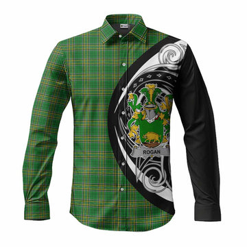 Rogan Irish Clan Long Sleeve Button Shirt Celtic Circle Style Men's Shirt S - Tartan Vibes Clothing