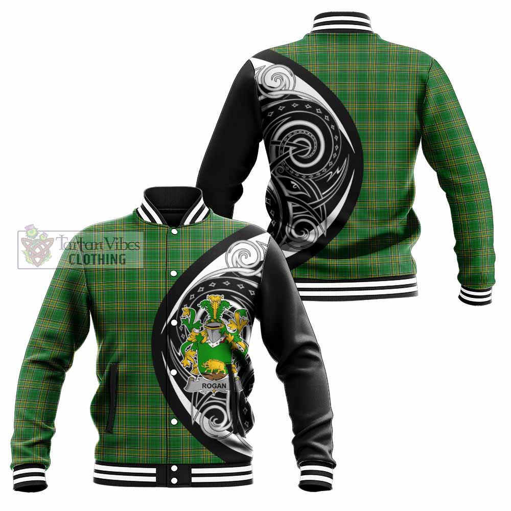 Tartan Vibes Clothing Rogan Irish Clan Baseball Jacket Celtic Circle Style
