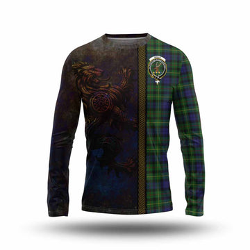 Rollo Tartan Family Crest Long Sleeve T-Shirt Alba Gu Brath Be Brave Lion Ancient Style
