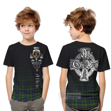 Tartan Vibes Clothing Rollo Tartan Kid T-Shirt Featuring Alba Gu Brath Family Crest Celtic Inspired