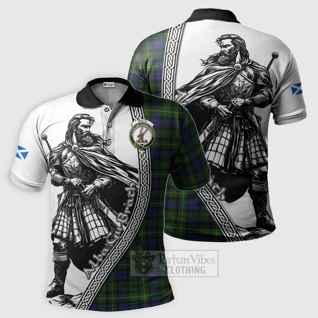 Tartan Vibes Clothing Rollo Tartan Clan Crest Polo Shirt with Highlander Warrior Celtic Style