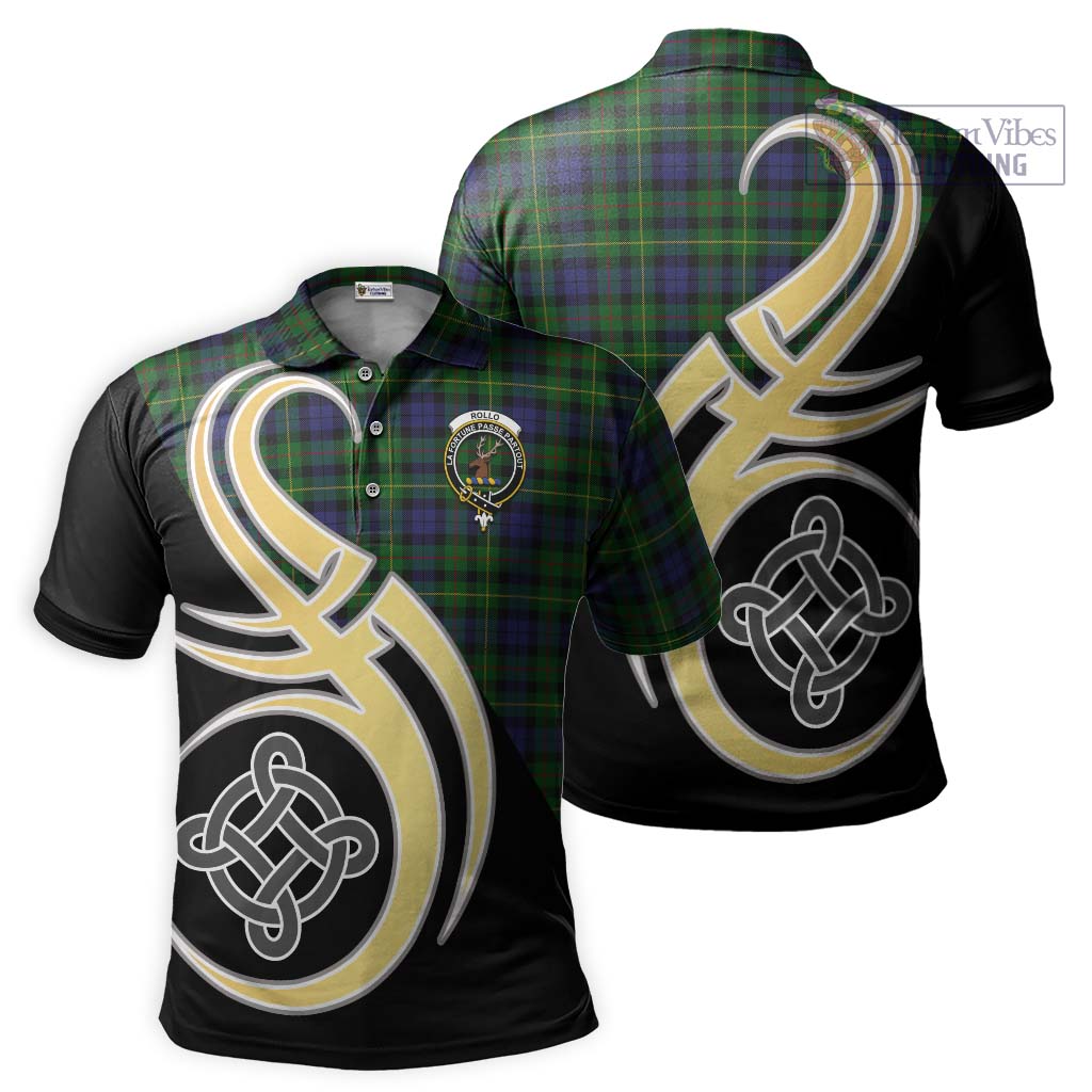 Rollo Tartan Polo Shirt with Family Crest and Celtic Symbol Style Kid - Tartan Vibes Clothing