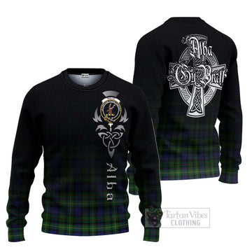 Tartan Vibes Clothing Rollo Tartan Knitted Sweater Featuring Alba Gu Brath Family Crest Celtic Inspired