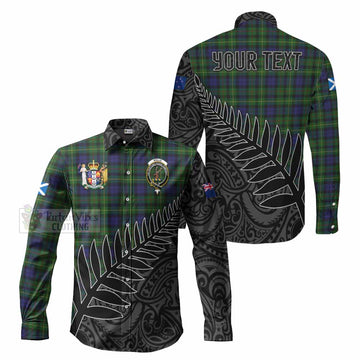 Rollo Crest Tartan Long Sleeve Button Shirt with New Zealand Silver Fern Half Style