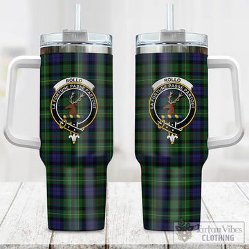 Rollo Tartan and Family Crest Tumbler with Handle