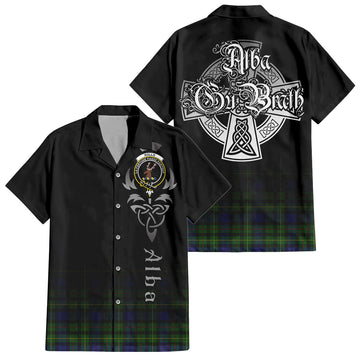 Rollo Tartan Hawaiian Shirt Shirt Featuring Alba Gu Brath Family Crest Celtic Inspired