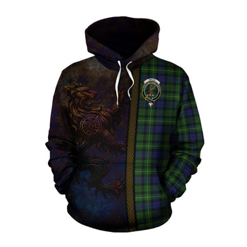 Rollo Tartan Family Crest Cotton Hoodie Alba Gu Brath Be Brave Lion Ancient Style