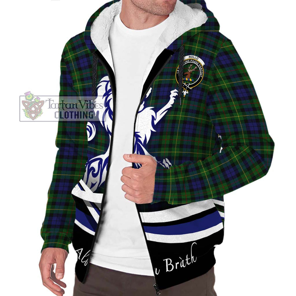 Rollo Tartan Sherpa Hoodie with Alba Gu Brath Regal Lion Emblem Unisex S - Tartan Vibes Clothing