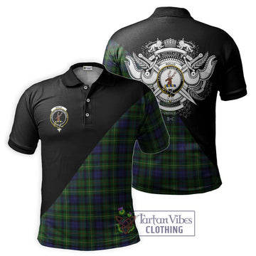 Rollo Tartan Polo Shirt with Family Crest and Military Logo Style Kid - Tartanvibesclothing Shop