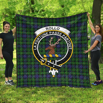 Rollo Tartan Quilt with Family Crest