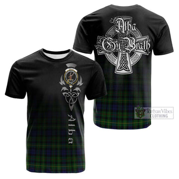 Tartan Vibes Clothing Rollo Tartan Cotton T-shirt Featuring Alba Gu Brath Family Crest Celtic Inspired