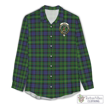 Tartan Vibes Clothing Rollo Tartan Womens Casual Shirt with Family Crest