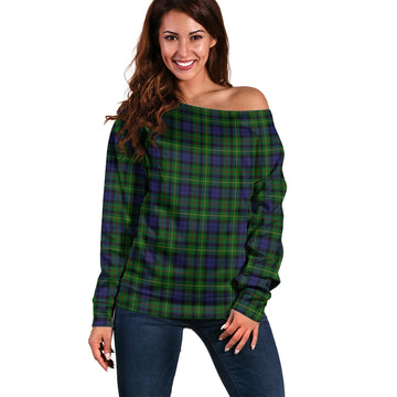 Rollo Tartan Off Shoulder Women Sweater