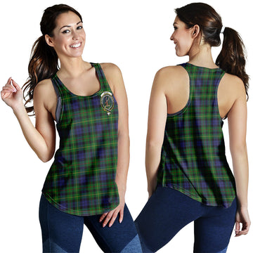 Rollo Tartan Women Racerback Tanks with Family Crest