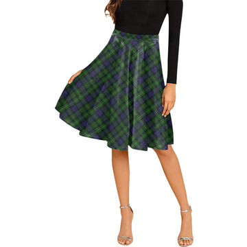 Rollo Tartan Melete Pleated Midi Skirt Cross Style