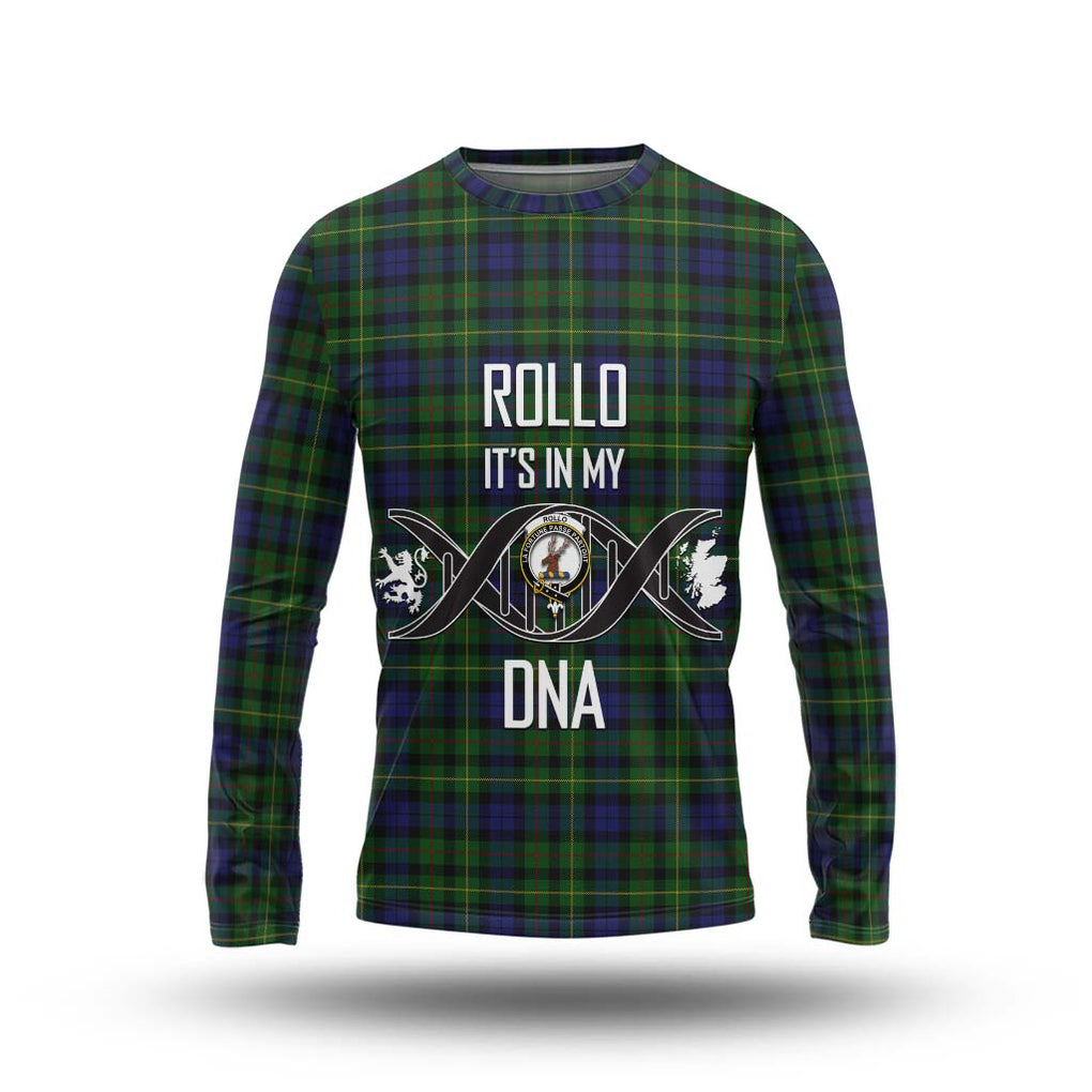 Rollo Tartan Long Sleeve T-Shirt with Family Crest DNA In Me Style Unisex - Tartanvibesclothing Shop