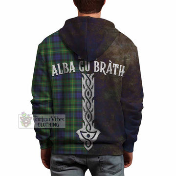 Rollo Tartan Family Crest Hoodie Alba Gu Brath Be Brave Lion Ancient Style