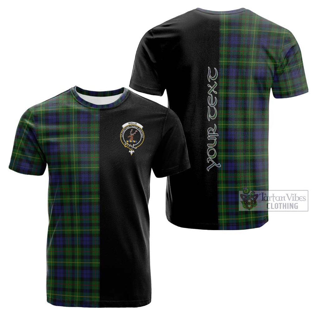 Tartan Vibes Clothing Rollo Tartan Cotton T-shirt with Family Crest and Half Of Me Style