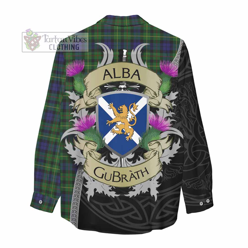 Tartan Vibes Clothing Rollo Tartan Family Crest Women's Casual Shirt Lion Rampant Royal Thistle Shield Celtic Inspired
