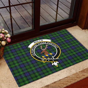 Rollo Tartan Rubber Doormat with Family Crest
