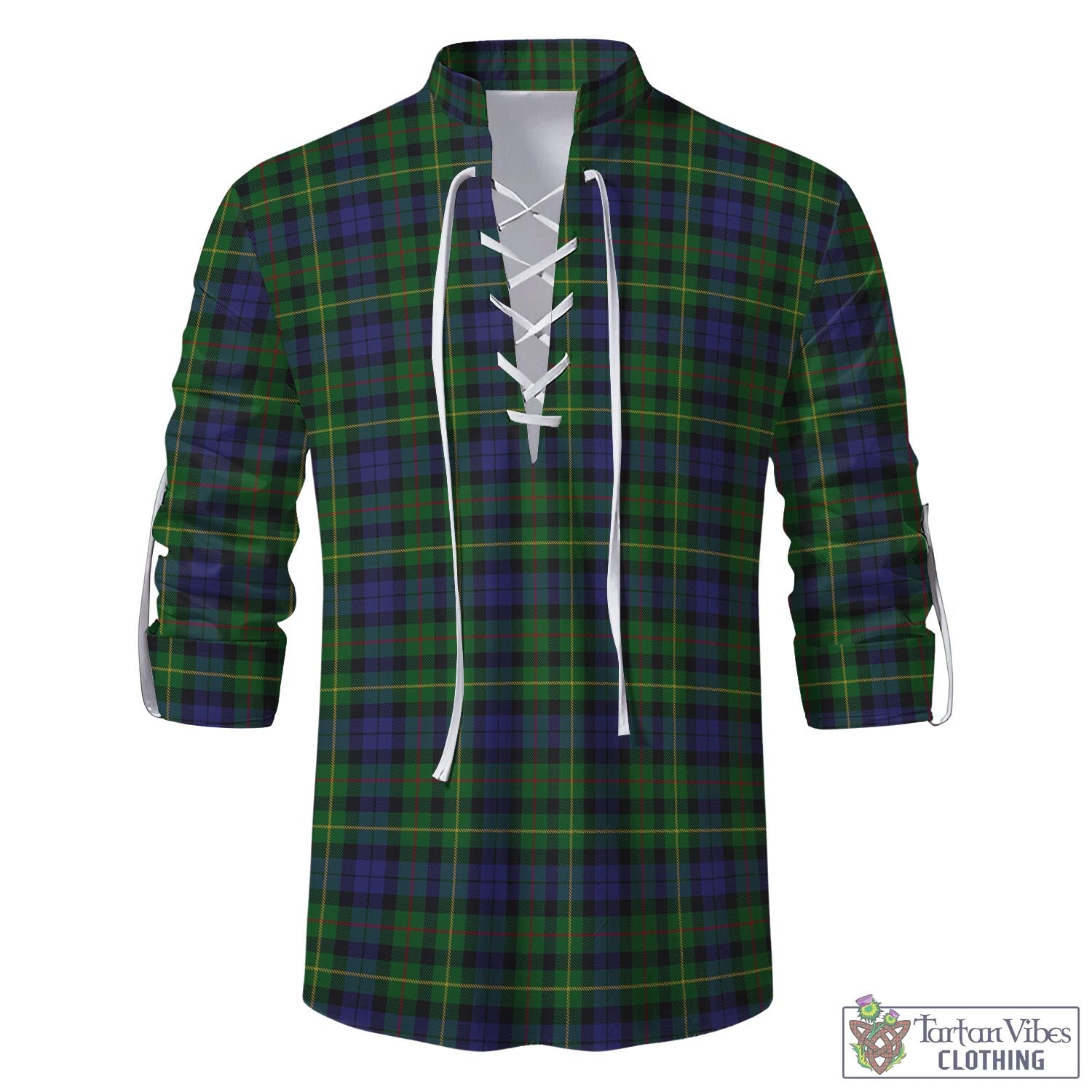 Tartan Vibes Clothing Rollo Tartan Men's Scottish Traditional Jacobite Ghillie Kilt Shirt