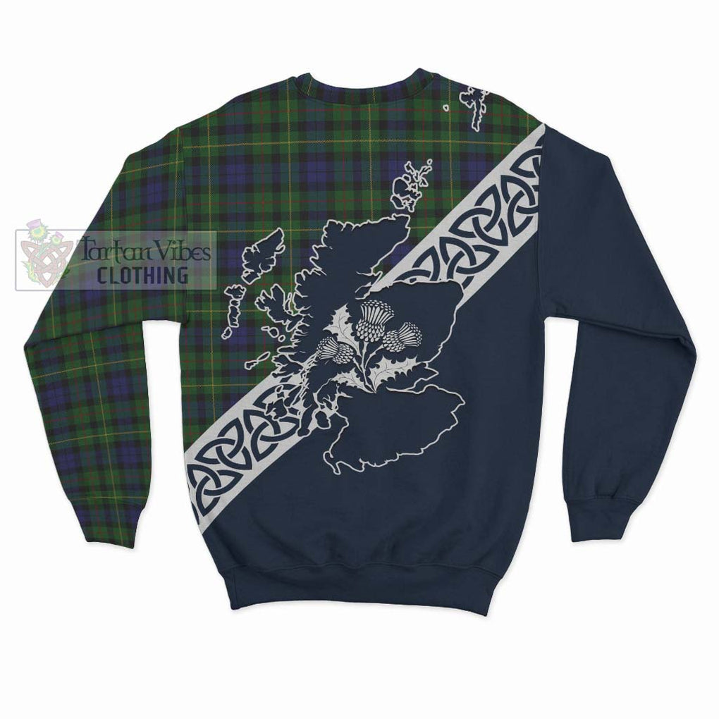 Tartan Vibes Clothing Rollo Tartan Sweatshirt Featuring Thistle and Scotland Map