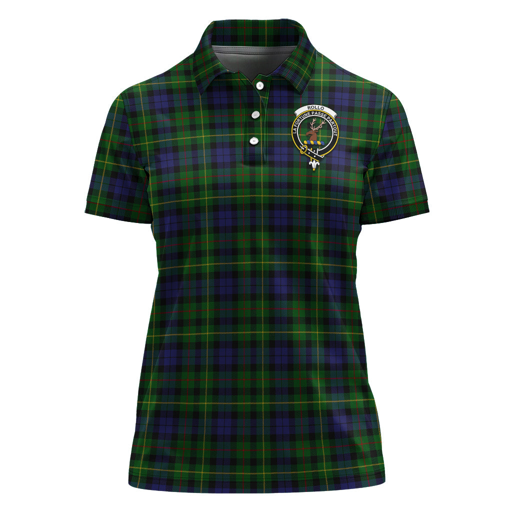 Rollo Tartan Polo Shirt with Family Crest For Women - Tartan Vibes Clothing