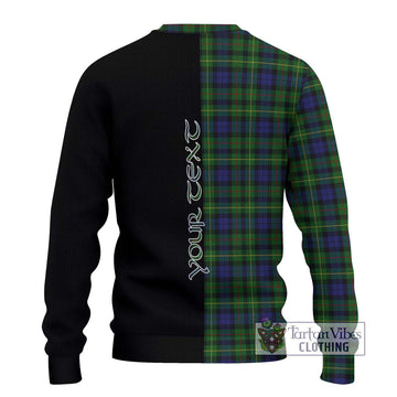 Rollo Tartan Knitted Sweater with Family Crest and Half Of Me Style - Tartanvibesclothing Shop