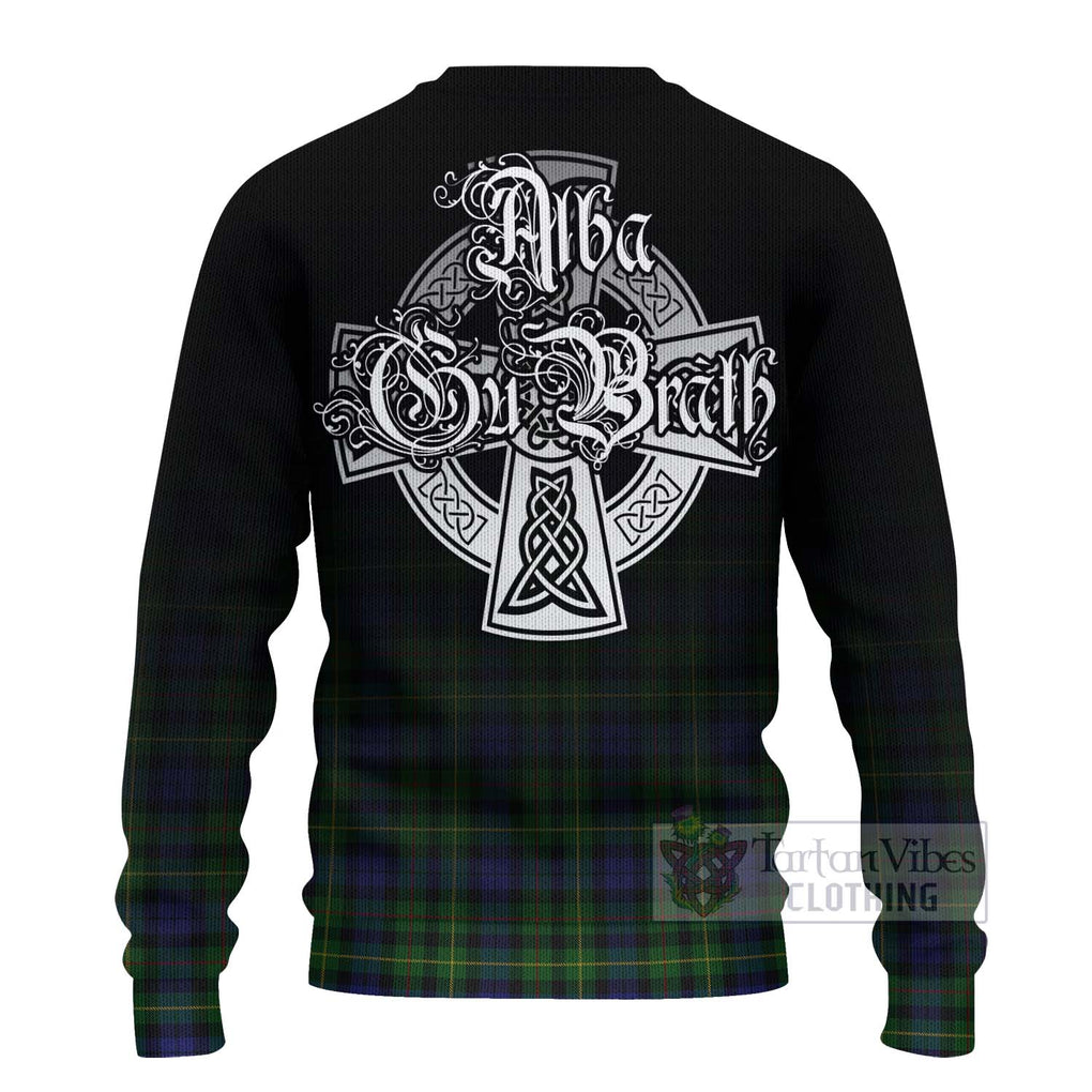 Tartan Vibes Clothing Rollo Tartan Knitted Sweater Featuring Alba Gu Brath Family Crest Celtic Inspired