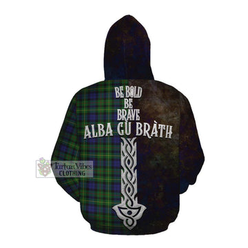 Rollo Tartan Family Crest Cotton Hoodie Alba Gu Brath Be Brave Lion Ancient Style