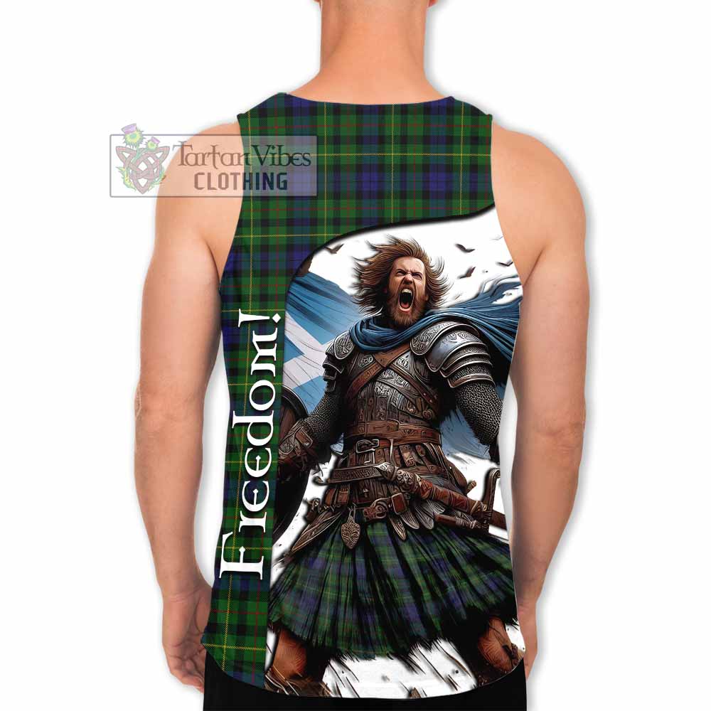 Tartan Vibes Clothing Rollo Crest Tartan Men's Tank Top Inspired by the Freedom of Scottish Warrior