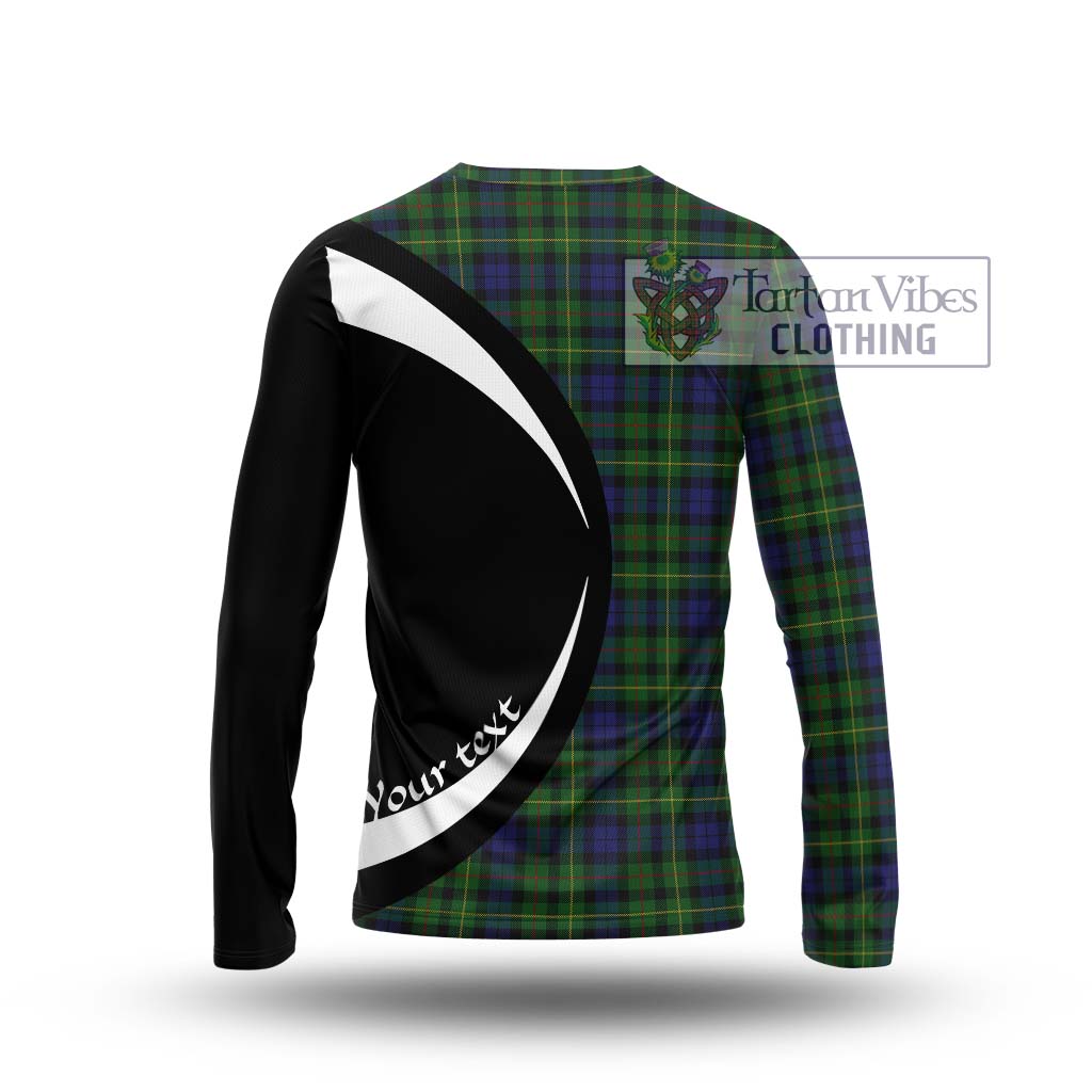 Rollo Tartan Long Sleeve T-Shirt with Family Crest Circle Style - Tartan Vibes Clothing