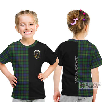Rollo Tartan Kid T-Shirt with Family Crest and Half Of Me Style - Tartanvibesclothing Shop