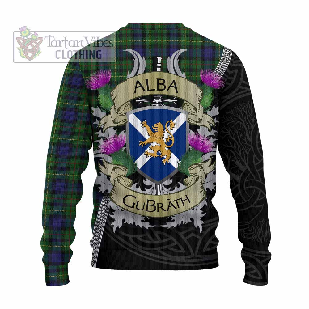Tartan Vibes Clothing Rollo Tartan Family Crest Knitted Sweater Lion Rampant Royal Thistle Shield Celtic Inspired
