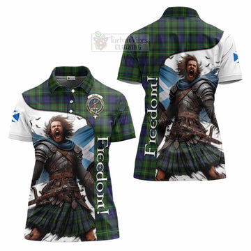 Tartan Vibes Clothing Rollo Crest Tartan Women's Polo Shirt Inspired by the Freedom of Scottish Warrior
