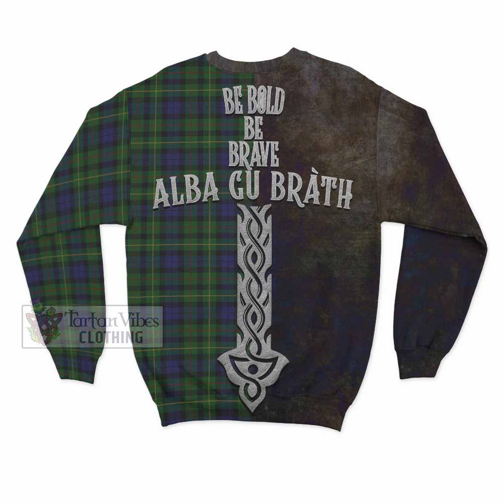 Tartan Vibes Clothing Rollo Tartan Family Crest Sweatshirt Alba Gu Brath Be Brave Lion Ancient Style