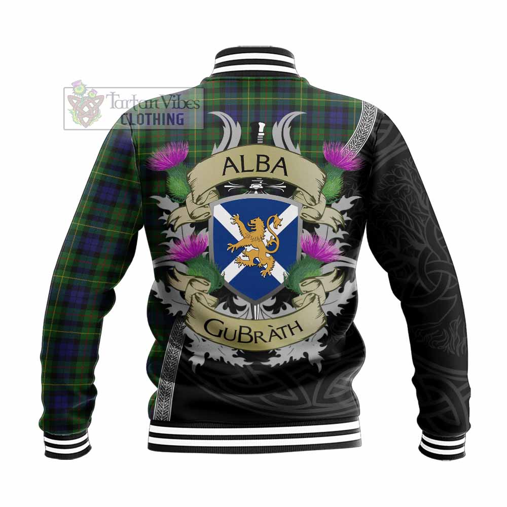 Tartan Vibes Clothing Rollo Tartan Family Crest Baseball Jacket Lion Rampant Royal Thistle Shield Celtic Inspired