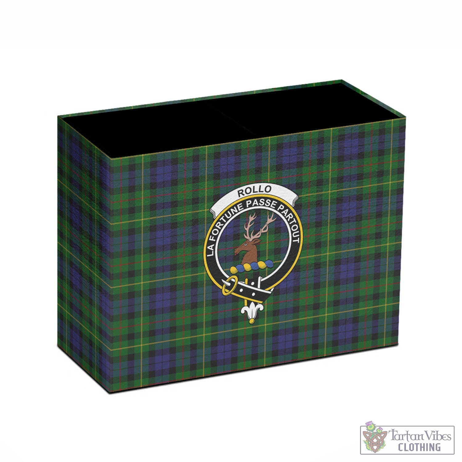 Tartan Vibes Clothing Rollo Tartan Pen Holder with Family Crest