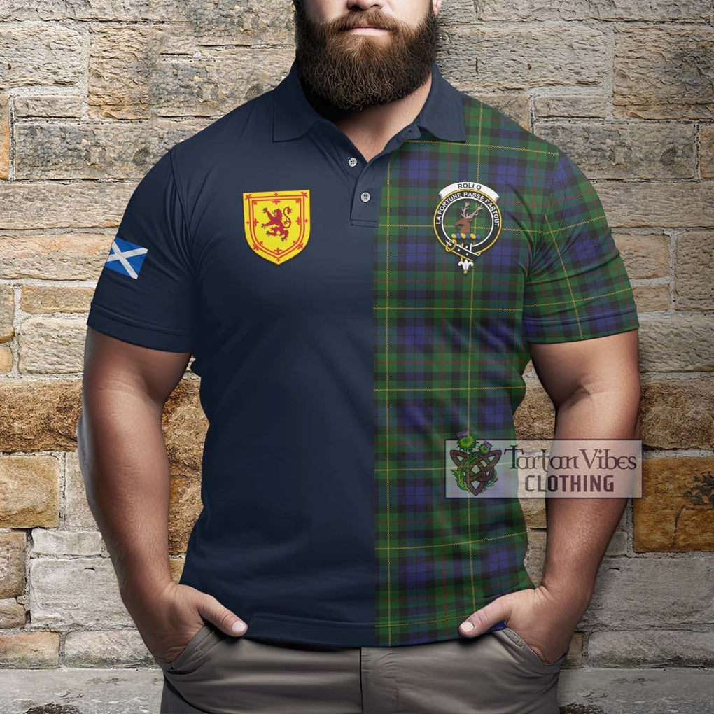 Tartan Vibes Clothing Rollo Tartan Polo Shirt with Scottish Lion Royal Arm Half Style