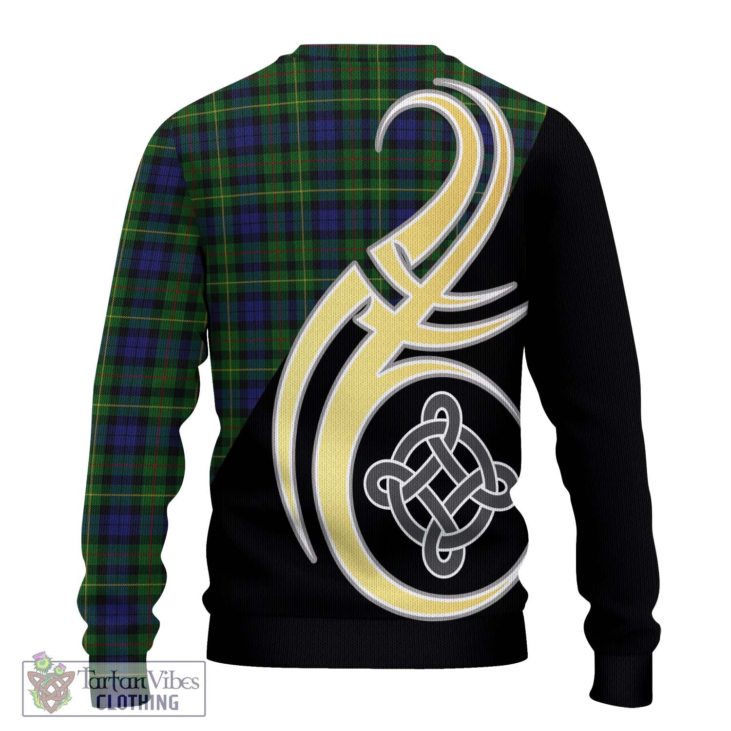 Rollo Tartan Knitted Sweater with Family Crest and Celtic Symbol Style - Tartan Vibes Clothing