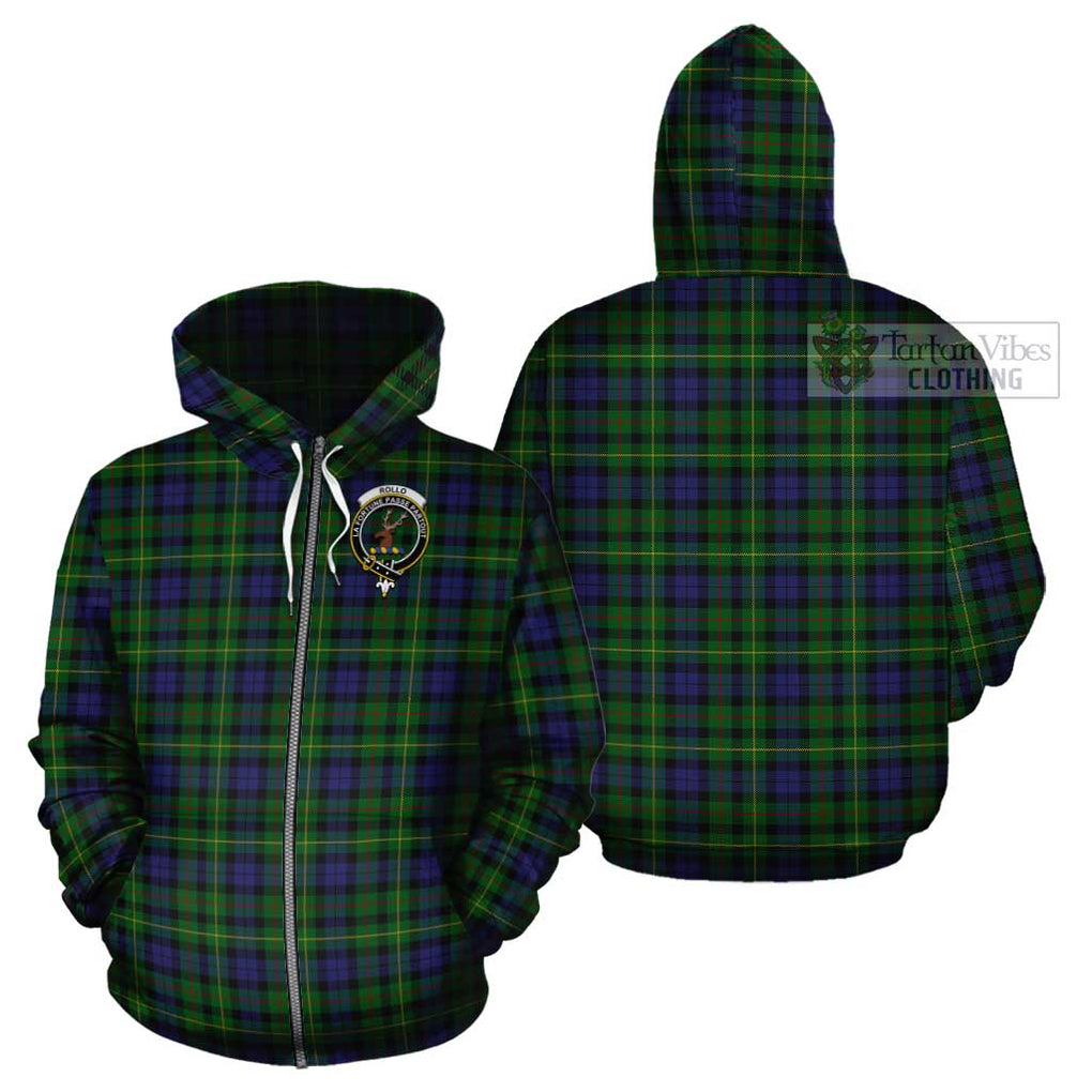 Rollo Tartan Cotton Hoodie with Family Crest - Tartan Vibes Clothing