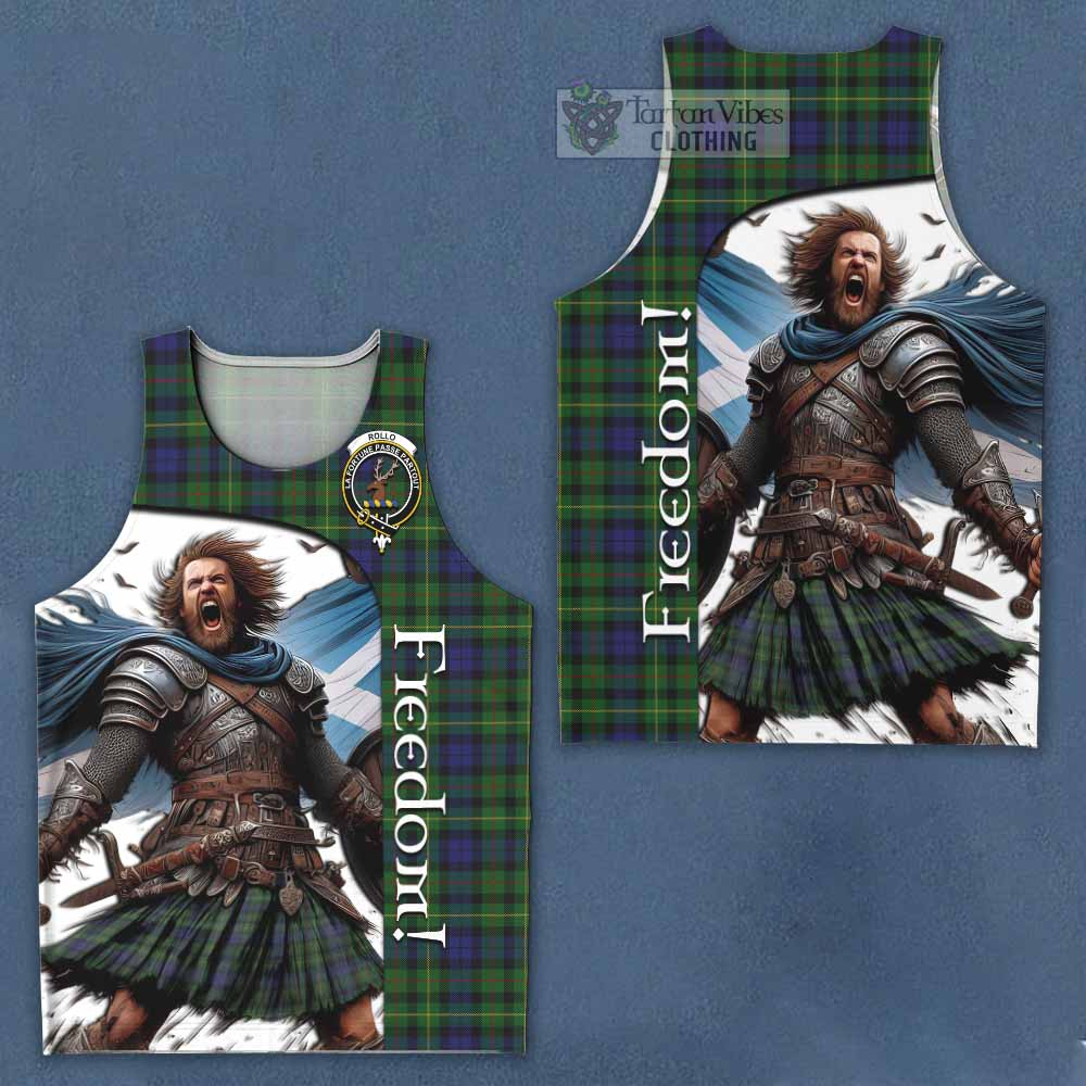 Tartan Vibes Clothing Rollo Crest Tartan Men's Tank Top Inspired by the Freedom of Scottish Warrior