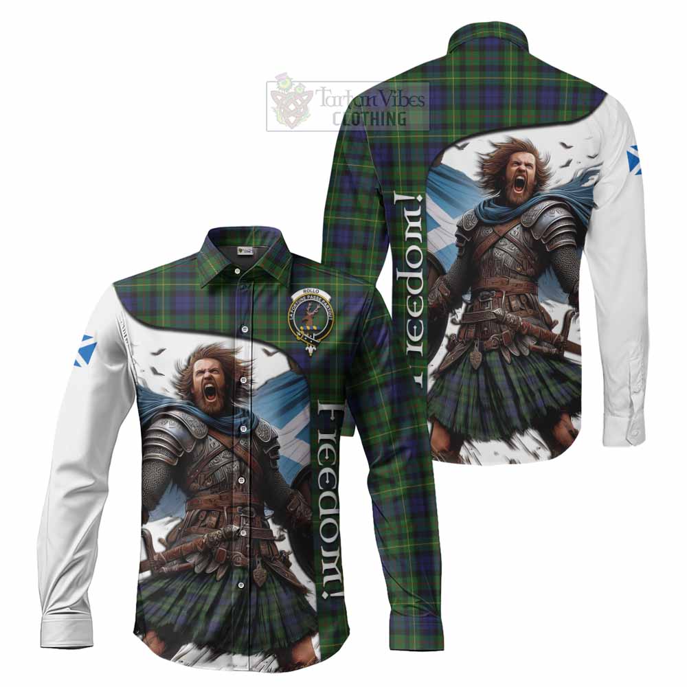 Tartan Vibes Clothing Rollo Crest Tartan Long Sleeve Button Shirt Inspired by the Freedom of Scottish Warrior
