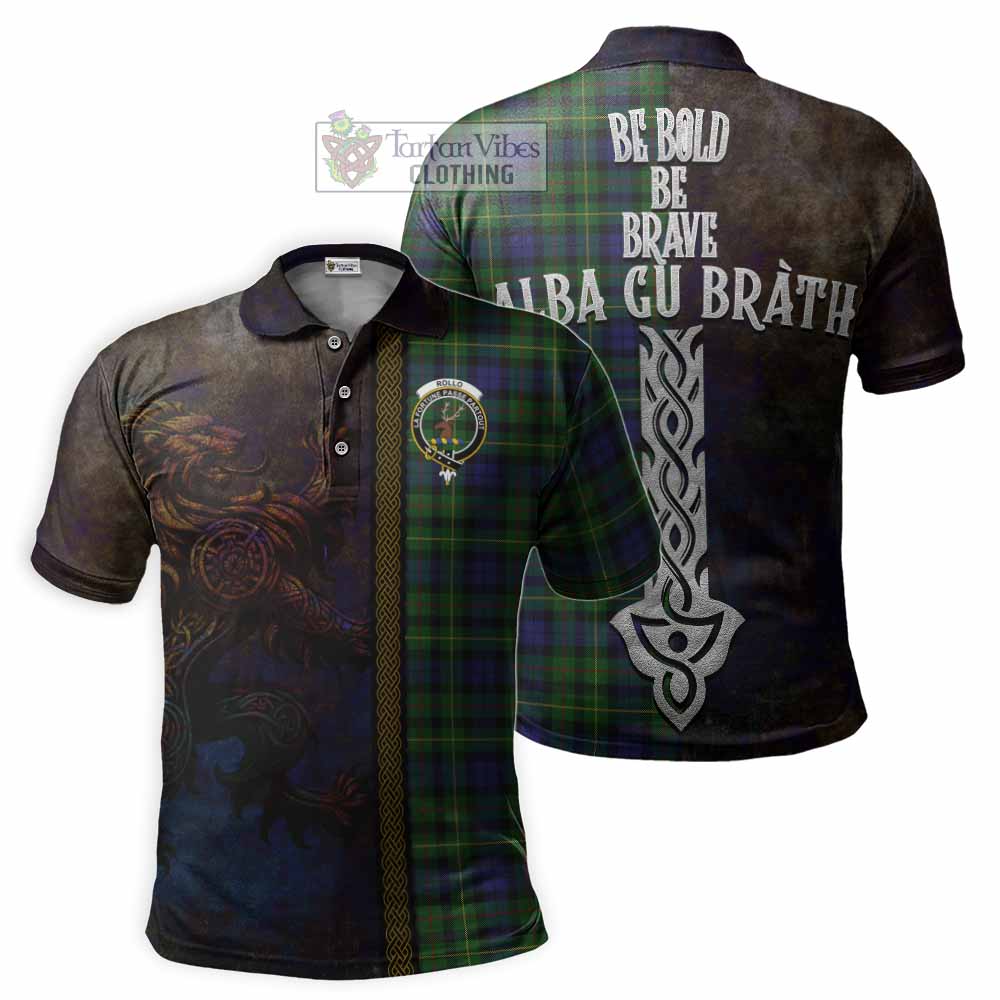 Tartan Vibes Clothing Rollo Tartan Family Crest Polo Shirt Alba Gu Brath Be Brave Lion Ancient Style